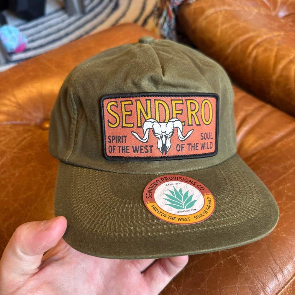 Sendero Olive Green Cotton Patch Cap